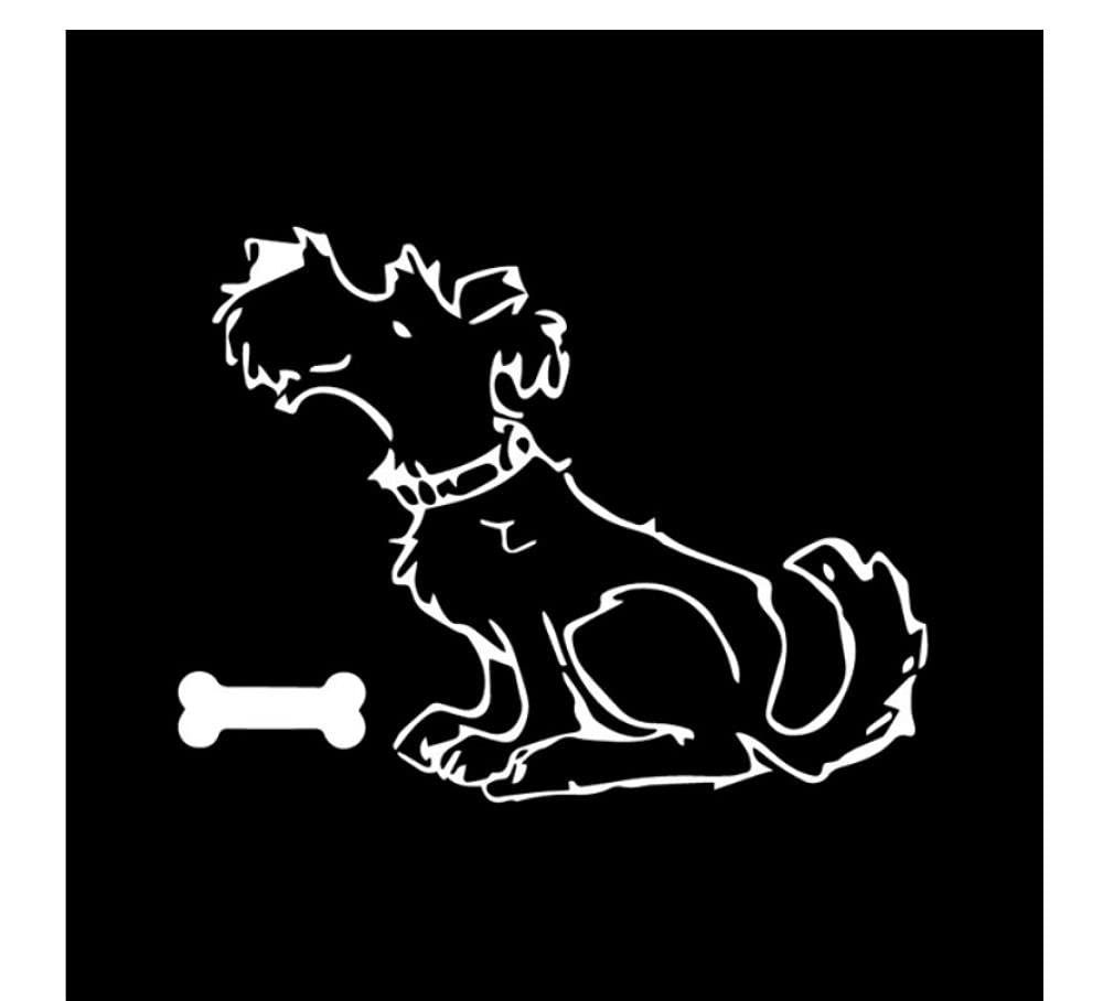 Funny Dog Car Stickers - 15X11.6Cm Vinyl Decals for Car Windows, Pet Lover Cartoon Decor in Black/Silver - Perfect for Personalizing Your Vehicle & Showing Pet Love