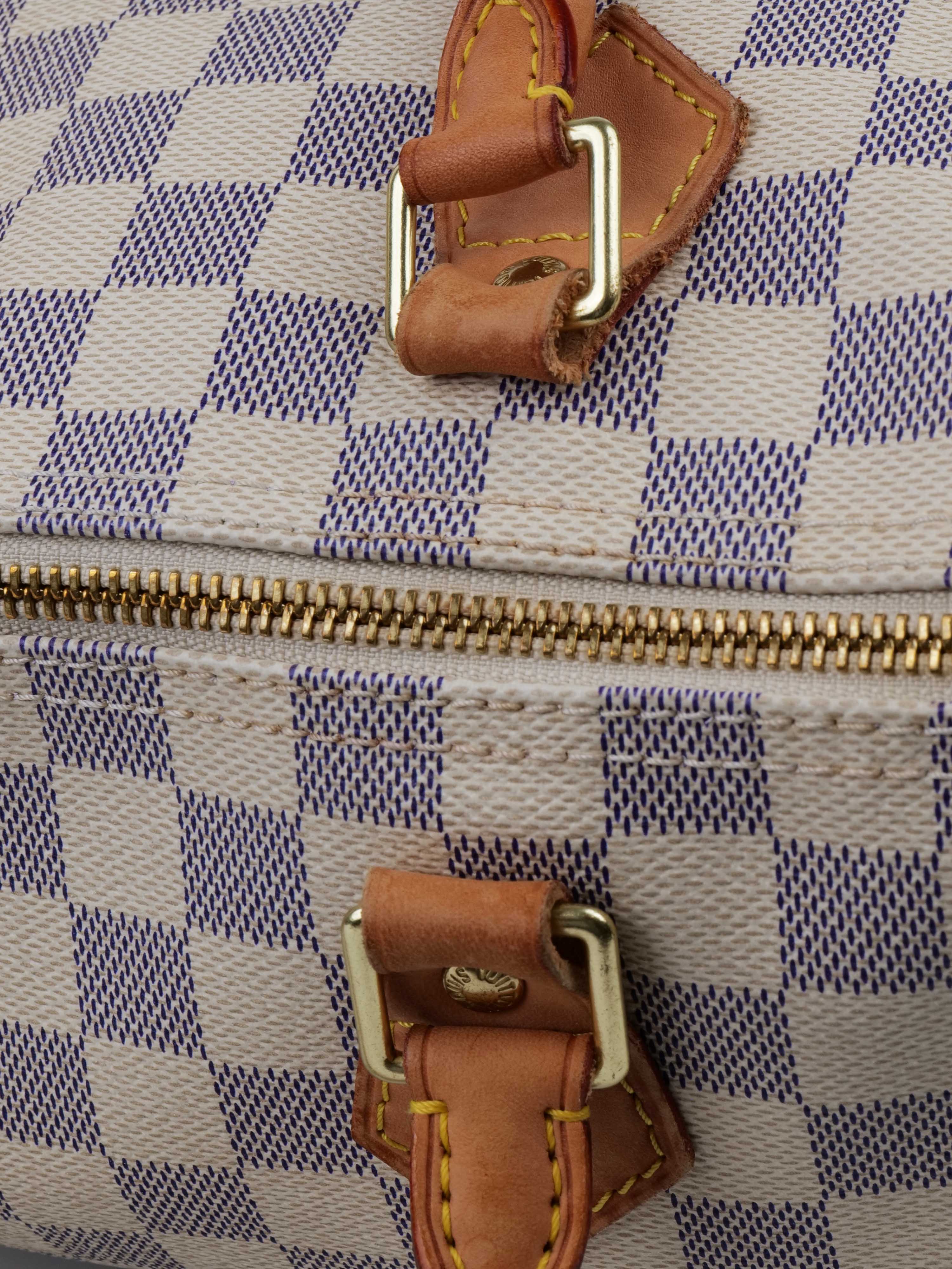 Louis Vuitton Damier Azur Speedy 30 Handbag - Luxury Designer Crossbody Bag for Women, Perfect for Travel, Work & Everyday Use