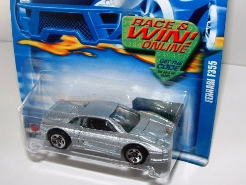 Hot Wheels Ferrari F355 Silver Die-Cast Model Car No.172 2002 Collector's Edition - Perfect for Display, Gifts, and Racing Enthusiasts