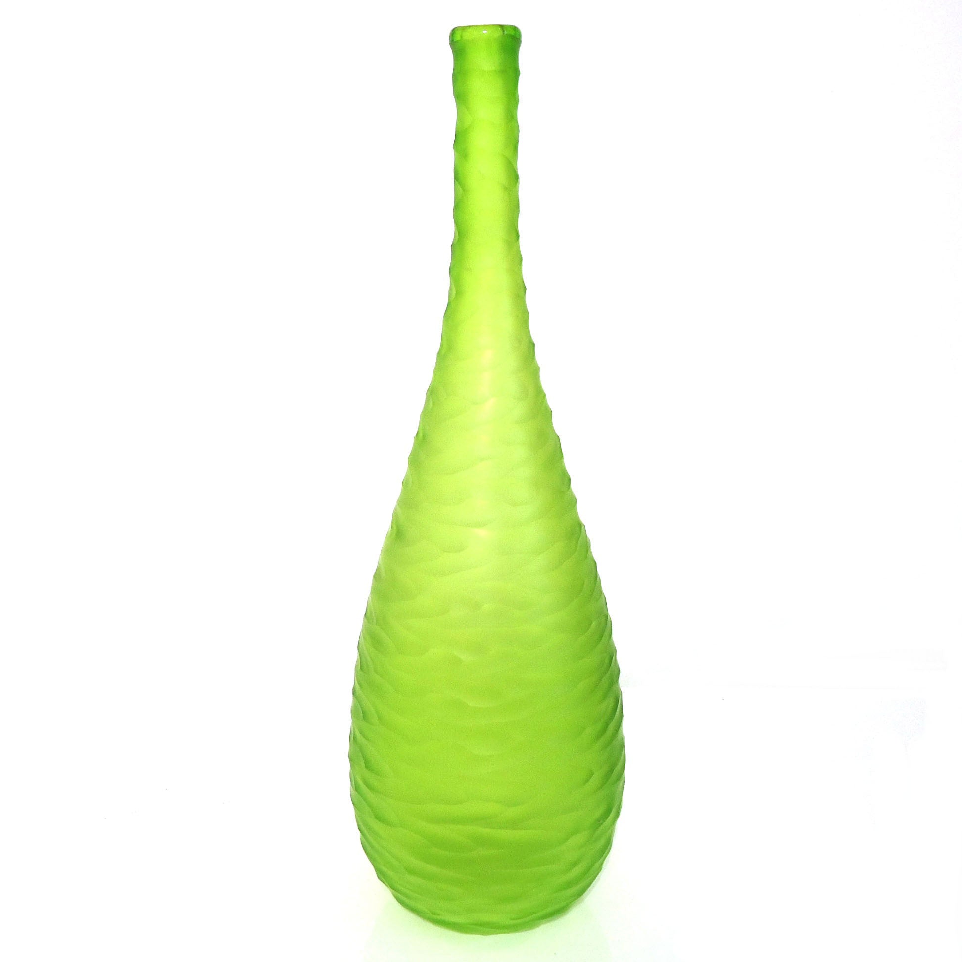 Elegant Green Ripple Glass Vase - Modern Home Decor for Flowers, Centerpiece, Wedding & Living Room Decoration