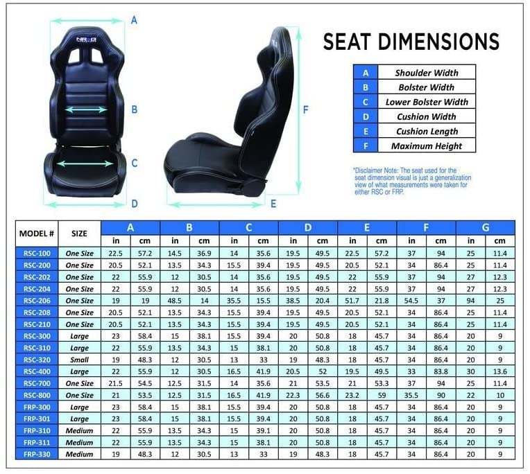 NRG Innovations NRG-FRP-311 Extra Deep Racing Bucket Seat - Medium Size (20