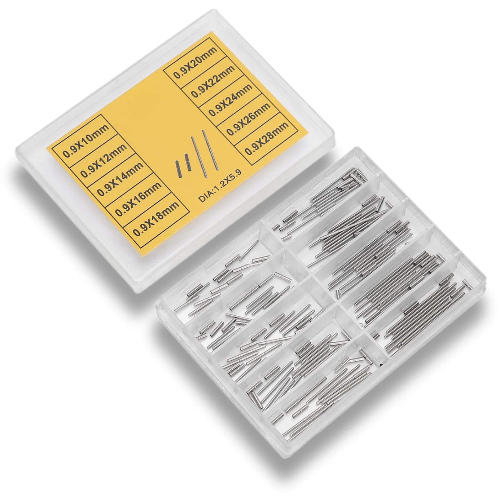 **Professional Watch Repair Kit - Watchband Tubes Pins, Strap Spring Bars & Link Pins with Separate Compartments | Essential Watch Repair Accessories for DIY & Professional Use**    *(Perfect for Watch Repair, Band Replacement, and Maintenance at Home or in Jewelry Shops)*