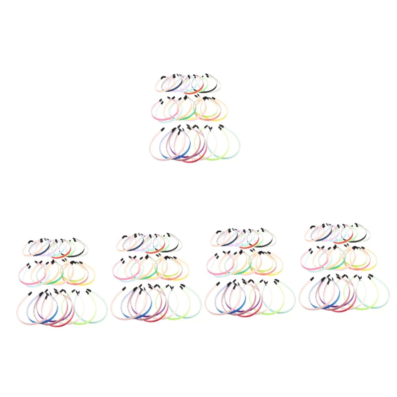 Minkissy Kids Rainbow Color Hairbands - 12 Pack Seamless Headbands for Girls, Women | Soft Hair Ties, Hair Accessories for School, Sports, Parties & Halloween Costumes