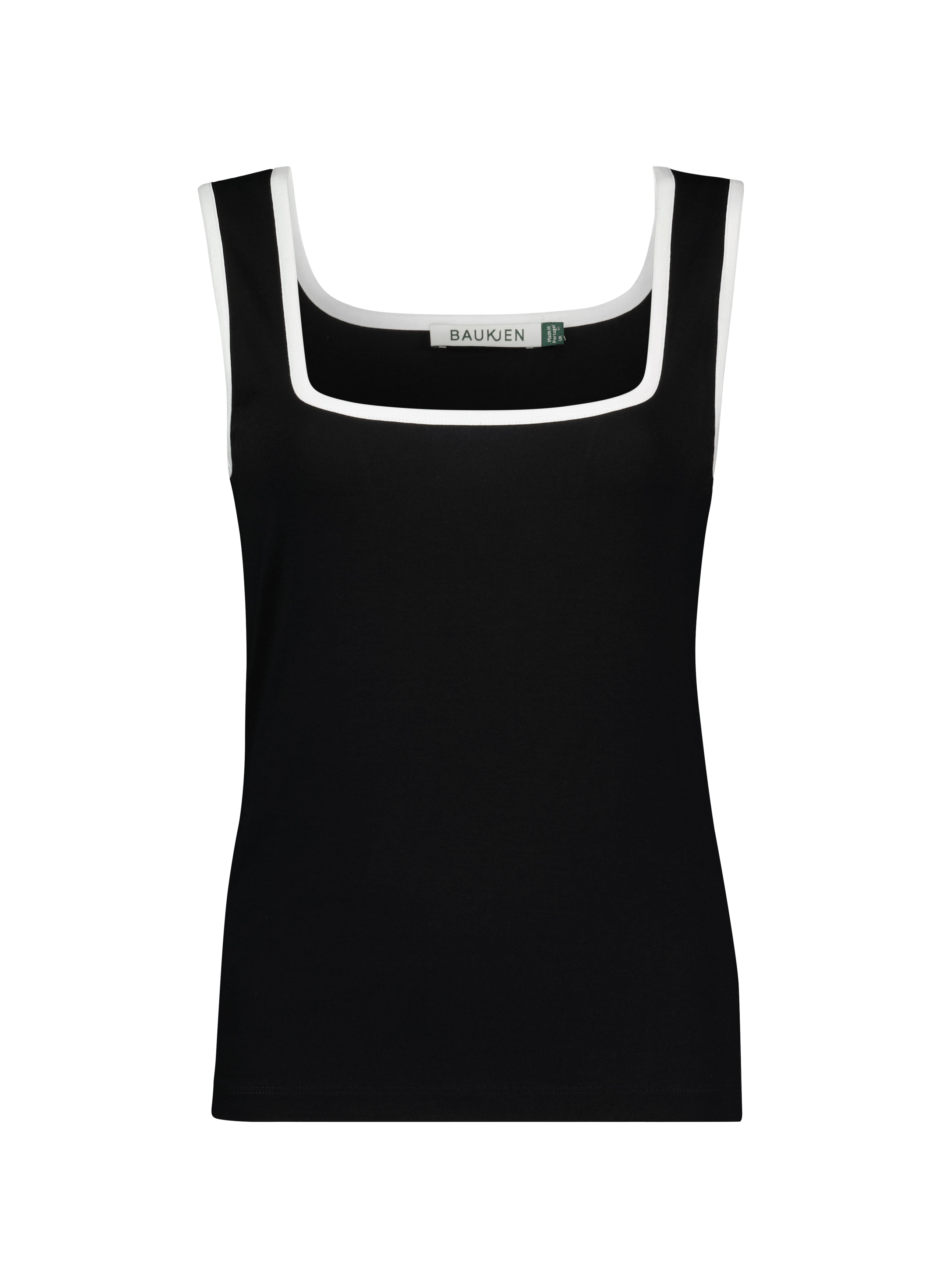 Ellie LENZING™ ECOVERO™ Square Neck Vest for Women - Caviar Black | Sustainable Fashion Top for Work, Date Night & Casual Outfits