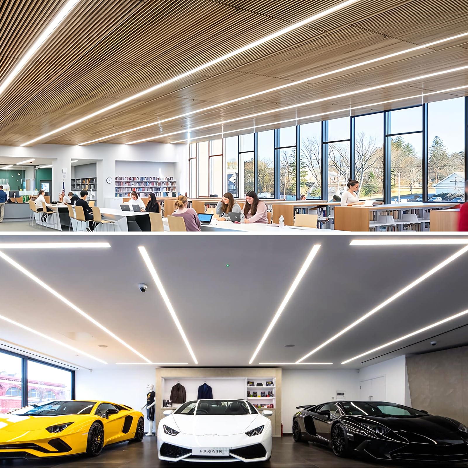 JESLED 8FT LED Shop Light Fixture - 90W 12000LM 5000K Daylight White High Output T8 Linkable Garage Lights - D Shape 3 Rows Clear Cover Plug and Play ETL Certified (10-Pack) - Perfect for Workshops, Warehouses, Garages and Commercial Lighting