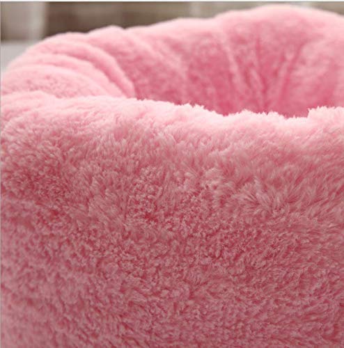 Luxury Fluffy Plush Round Pet Bed for Cats & Dogs - Self-Warming Donut Cushion with Orthopedic Support & Faux Fur - Improved Sleep & Joint Relief - Perfect for Bedrooms, Living Rooms & Pet Carriers (50