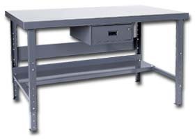 Heavy Duty Work Bench 60x30 Inches - WBF-3060-95 Industrial Strength Work Table with 111 lbs Capacity - Perfect for Garage, Workshop & DIY Projects