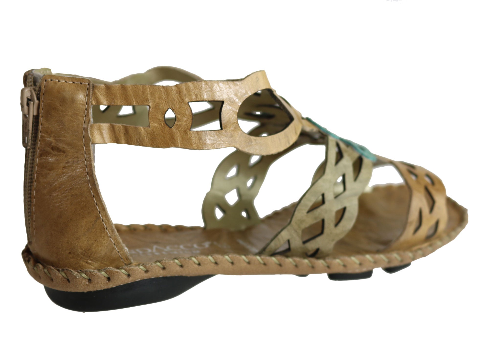 Andacco Betti Women's Comfortable Flat Leather Sandals - Handmade in Brazil - Perfect for Beach, Vacation & Summer Outfits