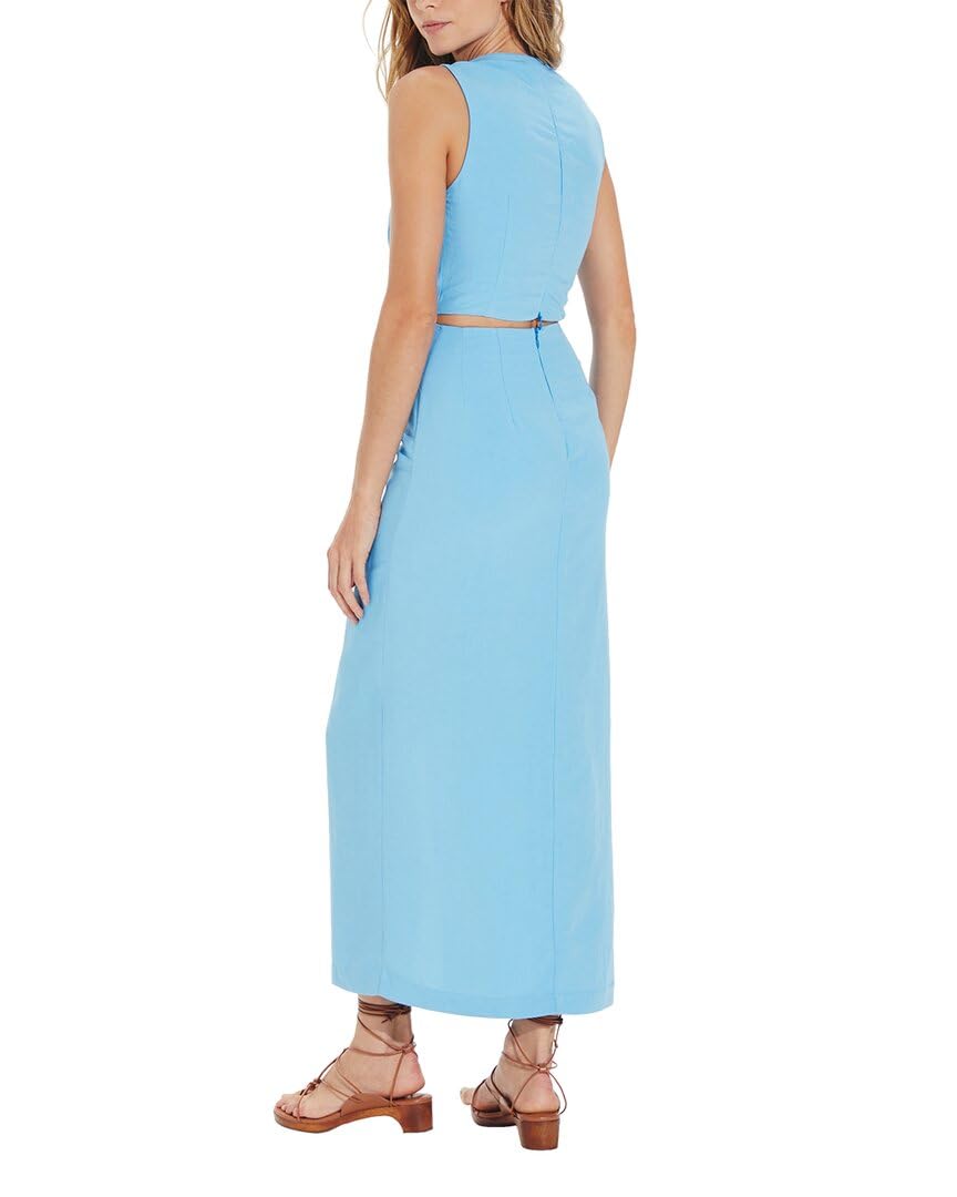 VIX Women's Gracie Detail Long Dress - Elegant Floral Print Maxi Dress for Summer, Size 8 | Perfect for Beach Vacations, Weddings & Evening Parties