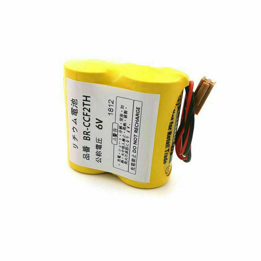 25-Pack BR-CCF2TH 6V 5000mAh Non-Rechargeable Battery with Plug for Fanuc A98L-0001-0902 & A98L-0031-0006 PLC Backup Power - Ideal for Industrial Automation & CNC Machine Maintenance