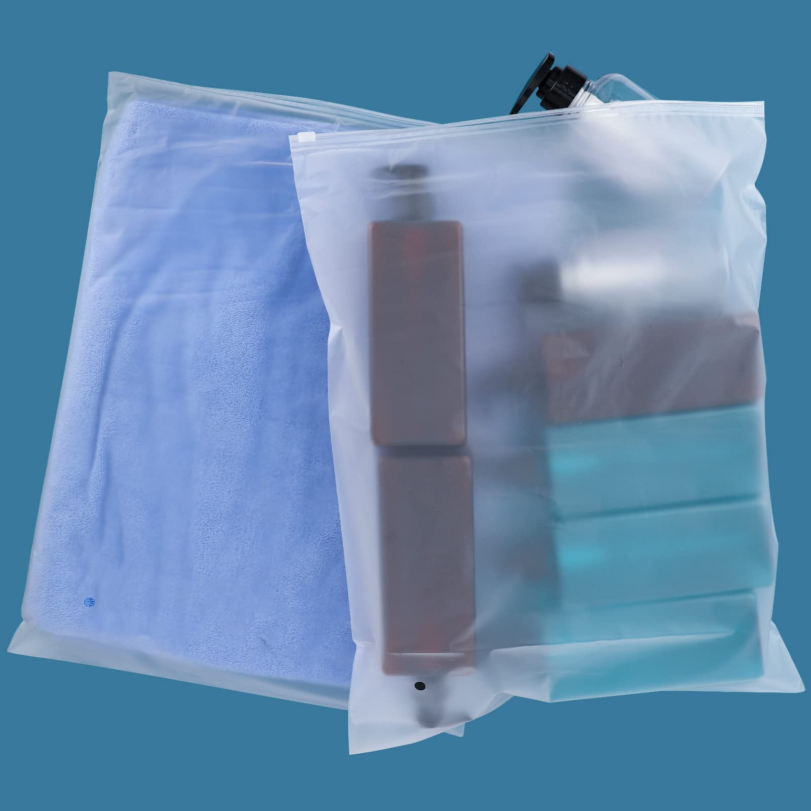 50pcs 10x13 Inch 3 Mil Thick Poly T-Shirt Bags with Zipper - Premium Frosted Plastic Clothing Packaging Bags for Small Business, Swimsuits & Apparel Storage | Ideal for Retail, E-commerce & Garment Protection