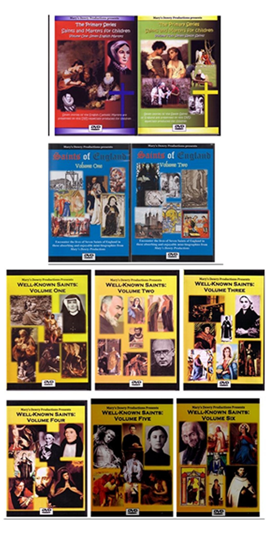 70 Lives of the Saints - 10 DVD Collection | St. Simon Stock, St. Anne Line, St. Hilda, St. Hugh of Lincoln, St. Bernadette, St. Therese of Lisieux | Catholic History & Catechetical Resource for Confirmation, Family Faith Formation, Parish & School Education