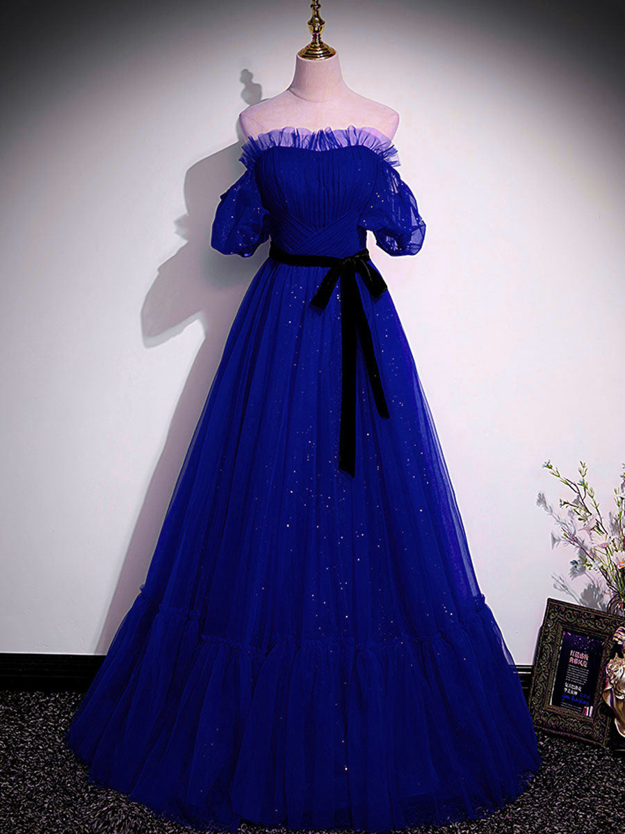 Elegant Burgundy Tulle A-Line Long Prom Dress for Women | Formal Evening Gown for Homecoming, Wedding Guest, and Special Occasions