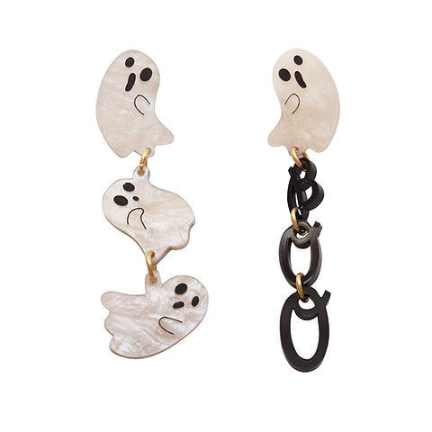 Boo Ghost Earrings by Laliblue - Spooky Halloween Jewelry for Women | Cute & Trendy Accessories for Parties, Costumes & Everyday Wear