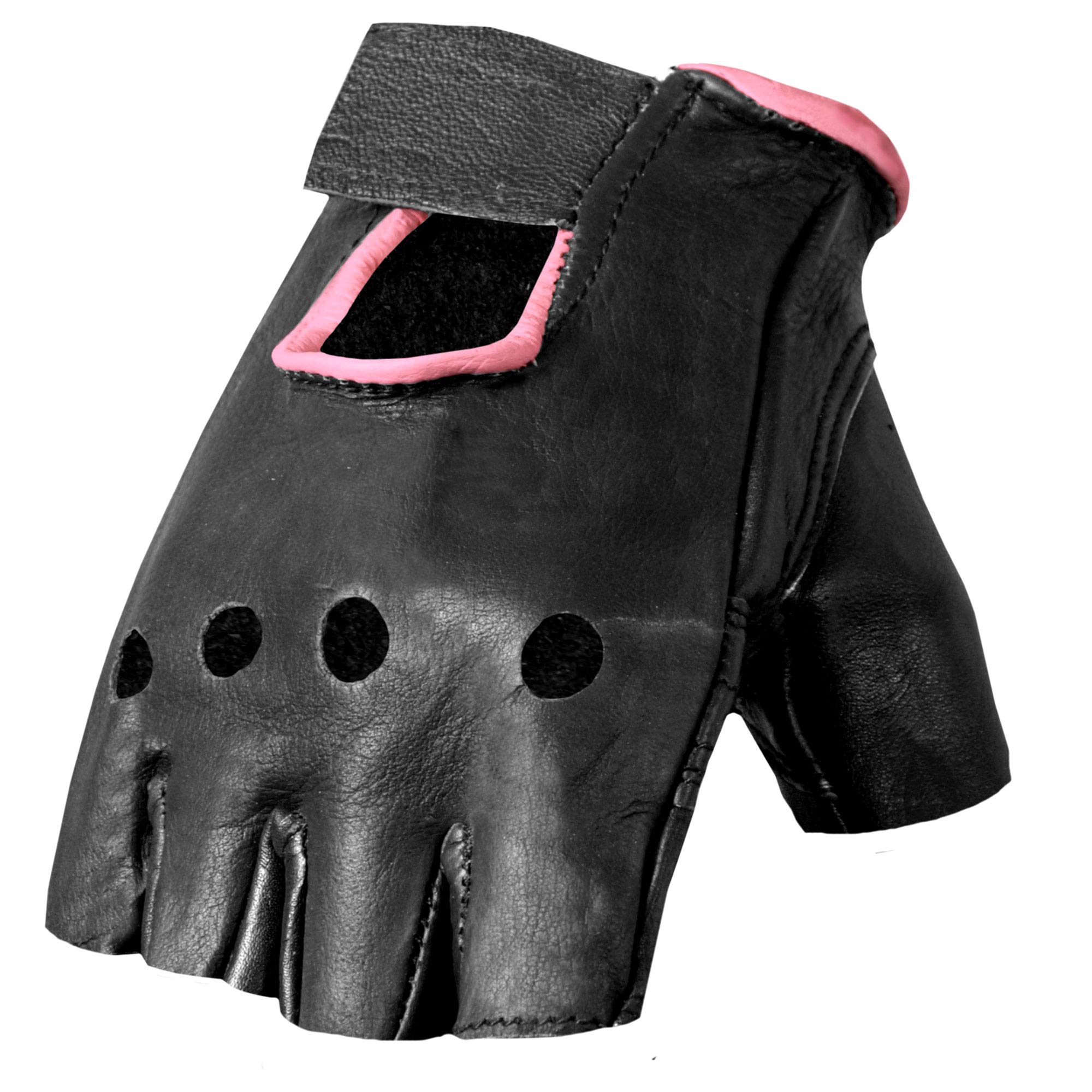 Hot Leathers Women's Fingerless Gloves - Fashionable & Warm Winter Gloves for Motorcycle Riding, Cycling, and Outdoor Activities