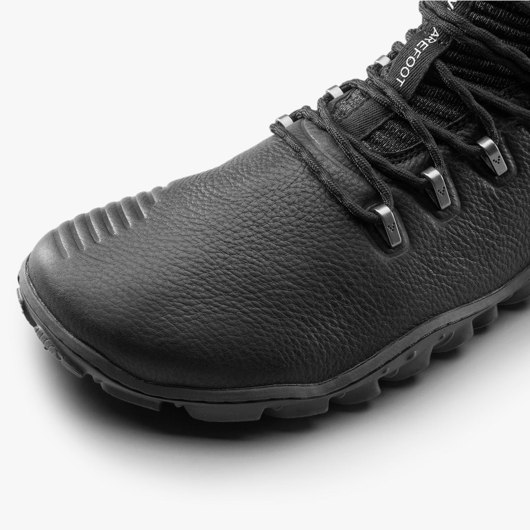 Vivobarefoot Men's Magna Forest Esc Barefoot Shoes in Obsidian Lime - Minimalist Hiking & Trail Running Shoes for Natural Movement & Outdoor Adventures
