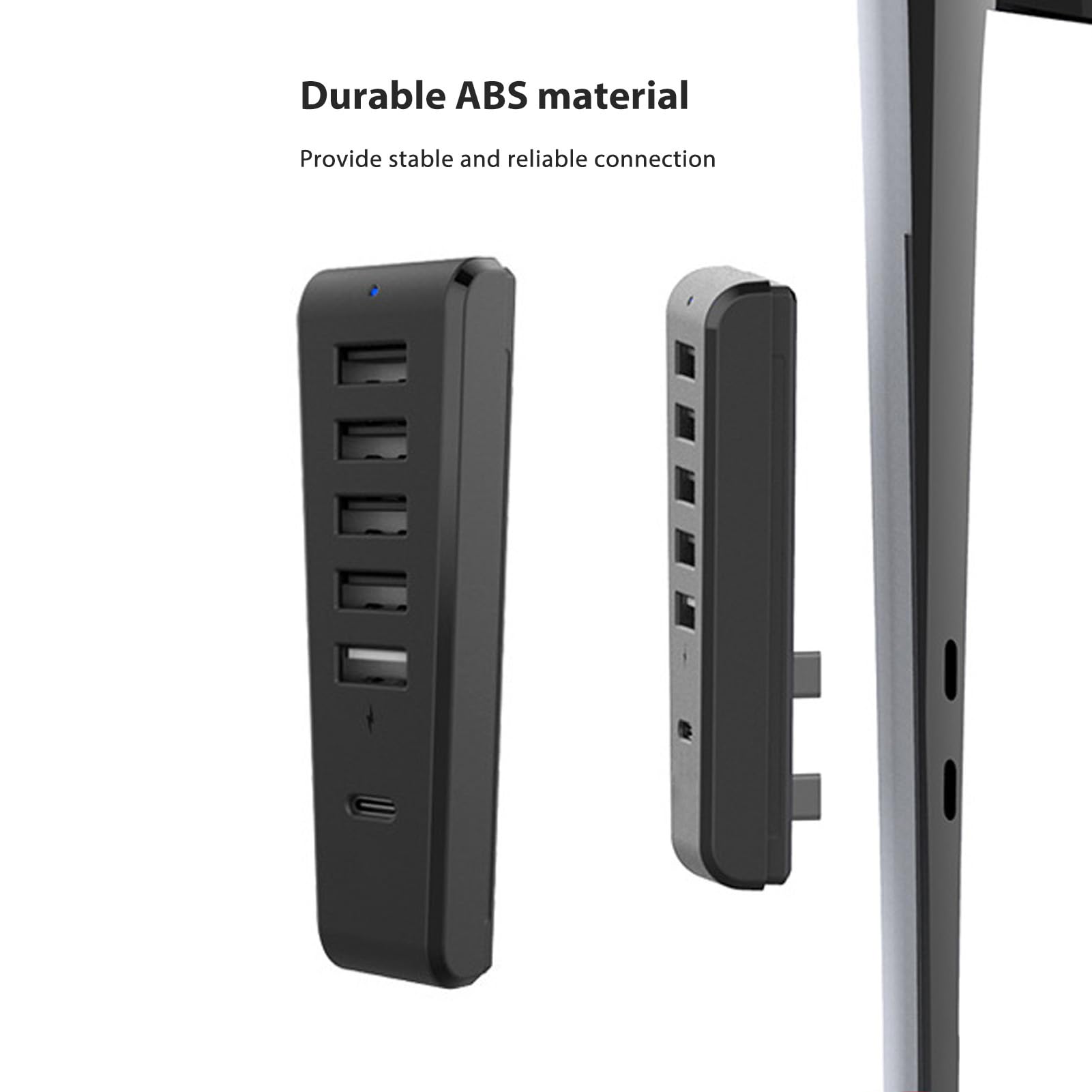 7-Port USB 2.0 Hub Splitter with Wide Compatibility - High-Speed Data Transfer & Stable Connection for Laptop, PC, Mac, PS4, Xbox - Perfect for Gaming, Office & Home Use