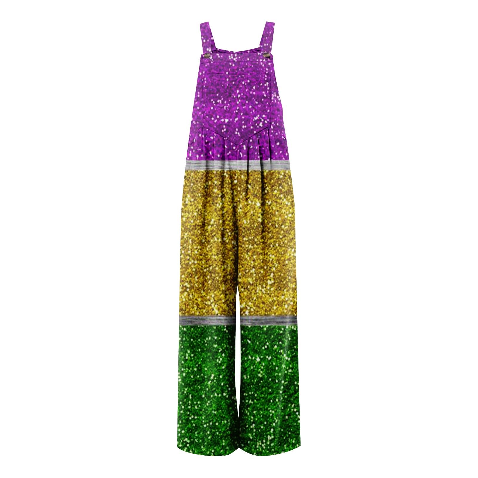 Women's Linen Overalls - Casual Wide Leg Jumpsuit with Pockets for Summer Outings