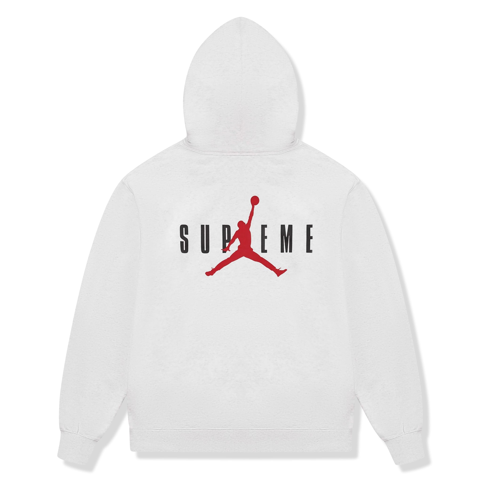 Supreme x Jordan Ash Grey Hoodie Sweatshirt - Men's Streetwear Fashion for Winter 2024 | Casual Wear, Gym, and Urban Style