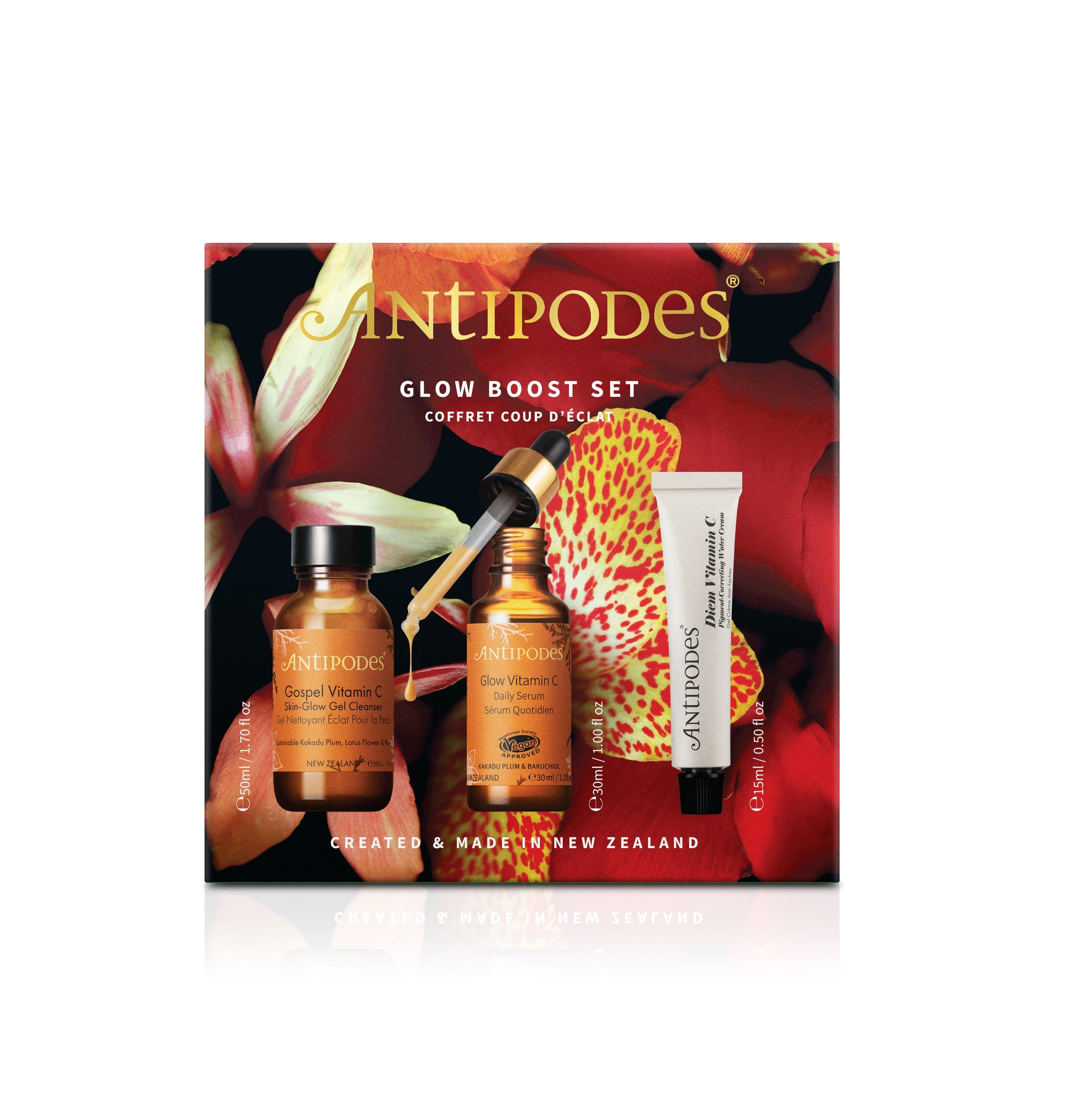 Antipodes Glow Boost Gift Pack - Organic Skincare Set for Radiant Skin | Perfect for Gifting & Daily Hydration Routine