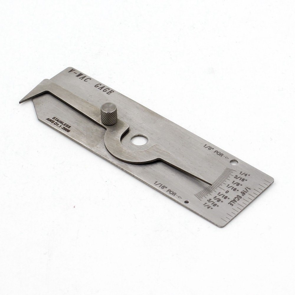 Weld V-Wac Gauge - Standard Welding Biting Edge Undercut Measurement Tool - Professional Welder Inspection Ruler for Pipe & Plate Welding Quality Control