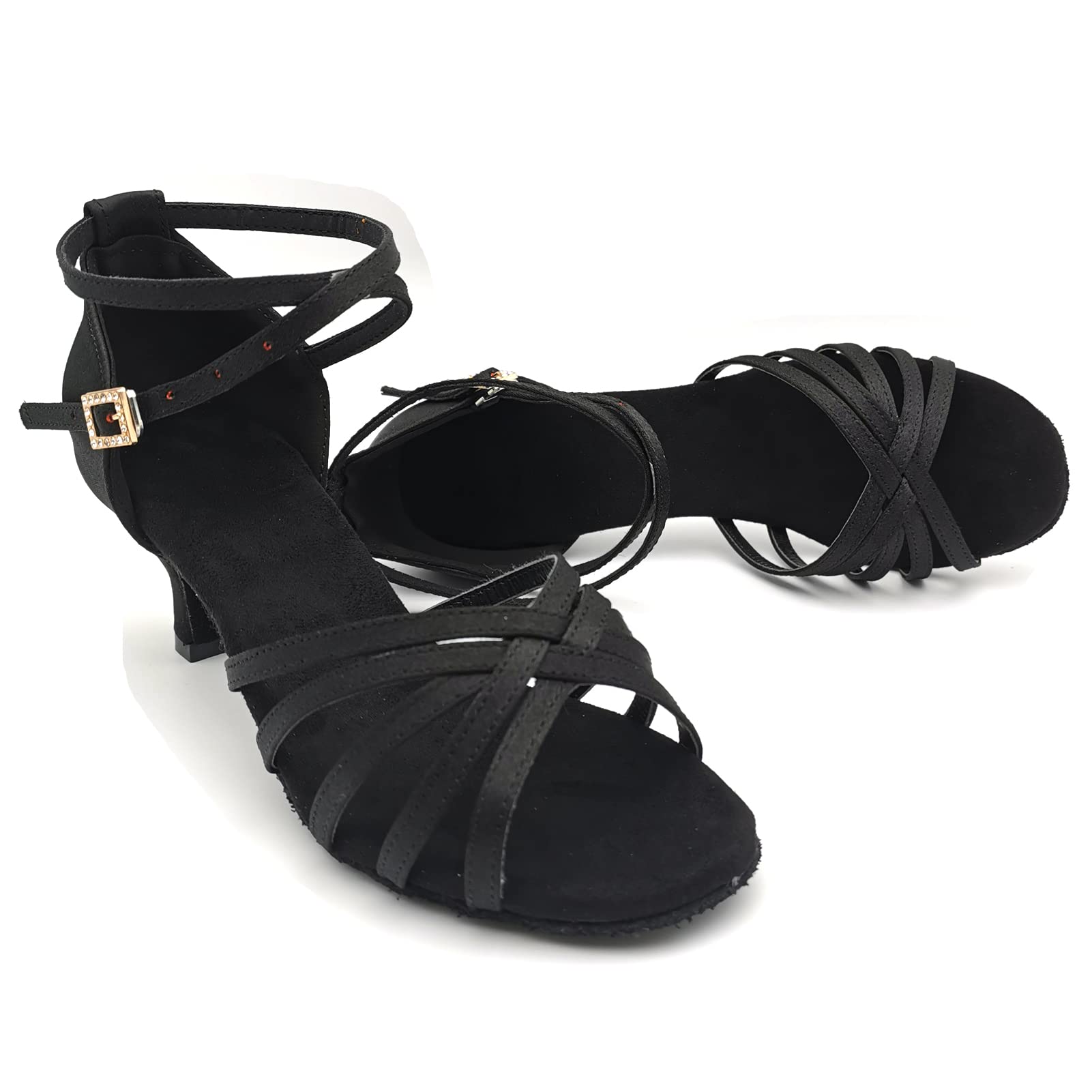 Aryatrion Women's Professional Latin Dance Shoes - Satin Ballroom Salsa Cha-Cha Shoes for Practice & Performance | Indoor Use Only | Perfect for Dance Classes, Competitions & Social Dancing