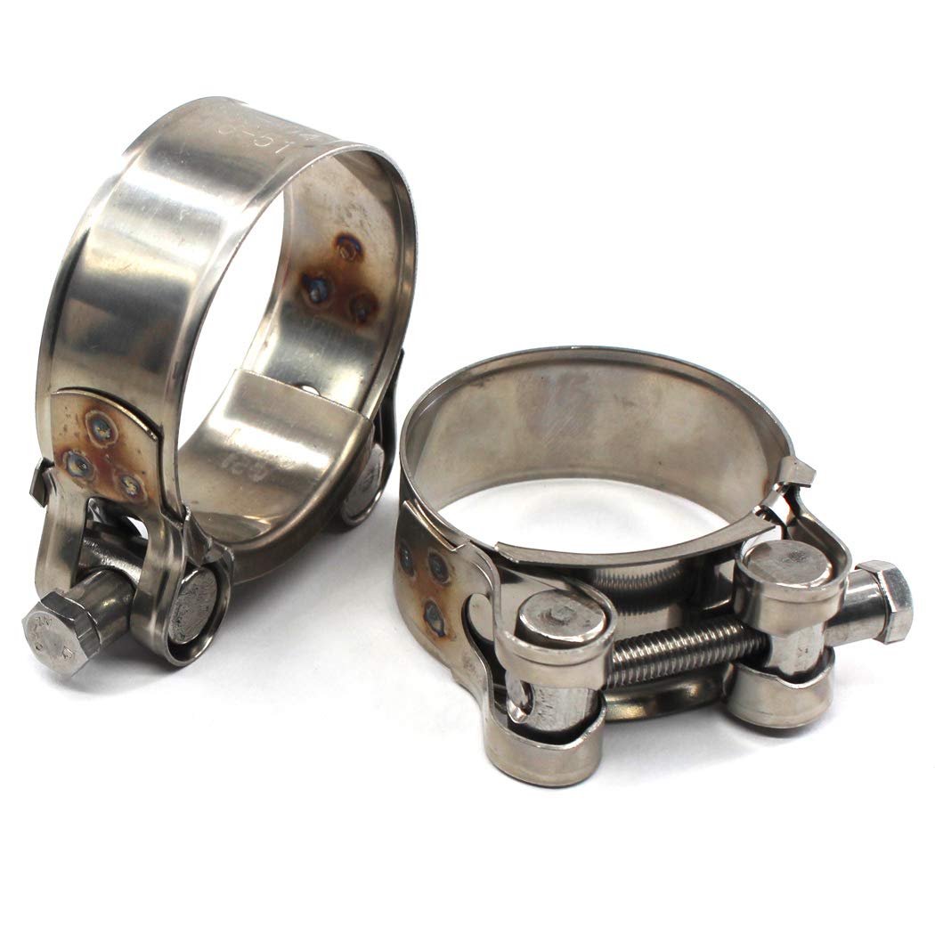 304 Stainless Steel T-Bolt Hose Clamps 26-28mm - Heavy Duty Clamping for Automotive, Marine & Industrial Applications