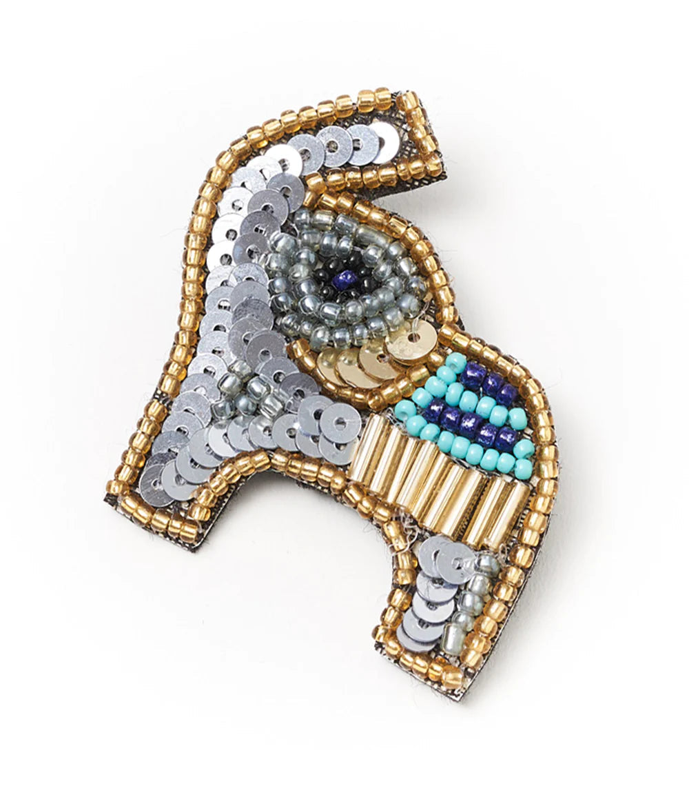Lucky Elephant Beaded Brooch Pin - Elegant Handmade Jewelry for Women, Fashion Accessory for Blazers, Scarves & Hats - Perfect for Weddings, Parties & Gifts