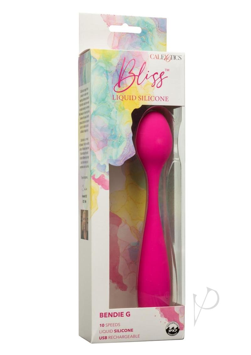 Bliss Liquid Silicone Bendie G Rechargeable G Spot Vibrator - Pink | Waterproof Adult Toy for Women | Perfect for Couples Play & Solo Pleasure