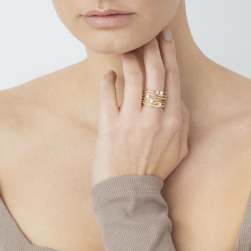 Dune Ring for Women - Vintage Boho Stackable Adjustable Silver Jewelry - Perfect for Beach, Festival, and Everyday Wear