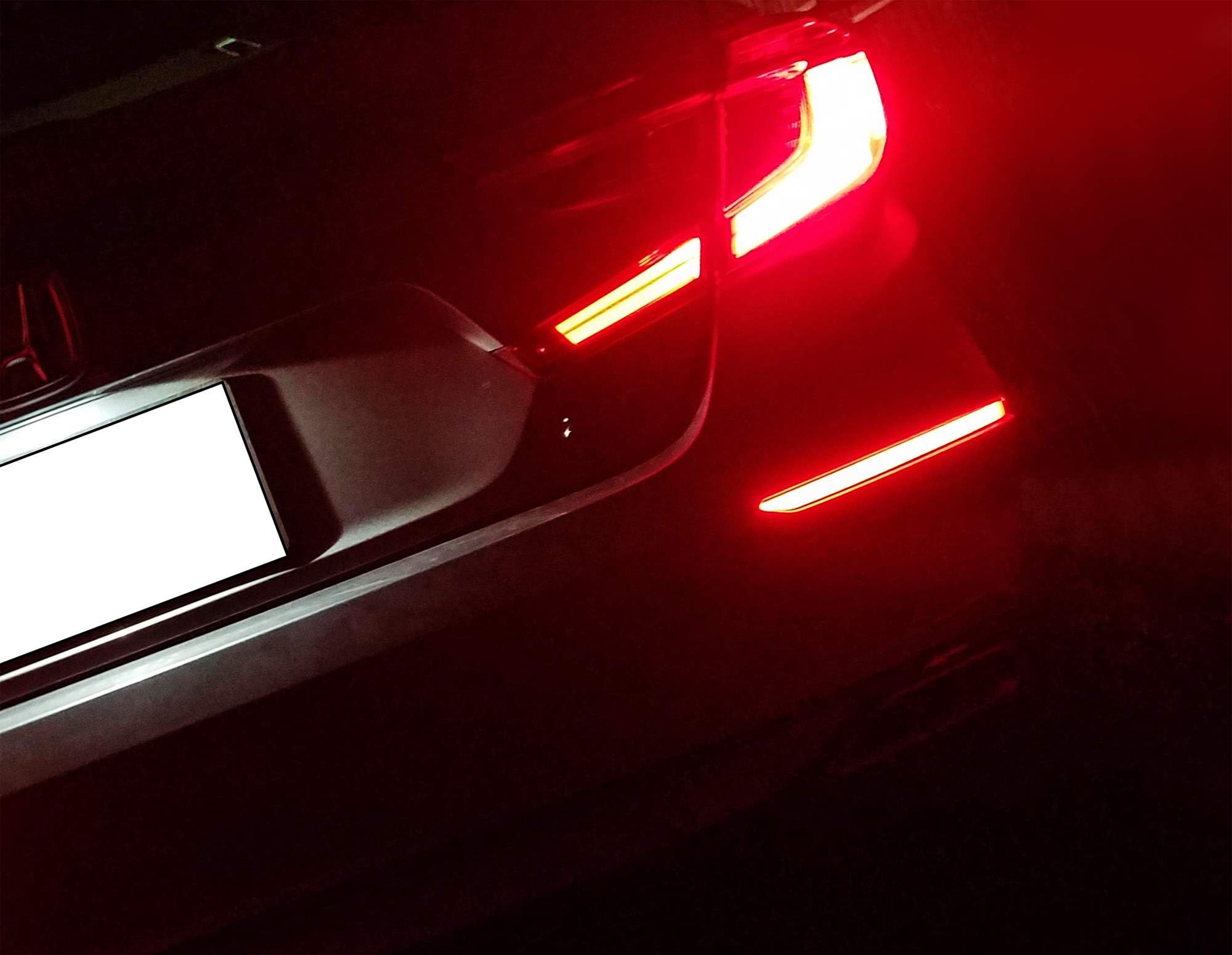 iJDMTOY Red LED Bumper Reflector Lights for 2018-2022 Honda Accord Sedan - Tail/Brake Lights, Turn Signals & Rear Fog Lamps - High Visibility Safety Upgrade for Night Driving & Bad Weather Conditions