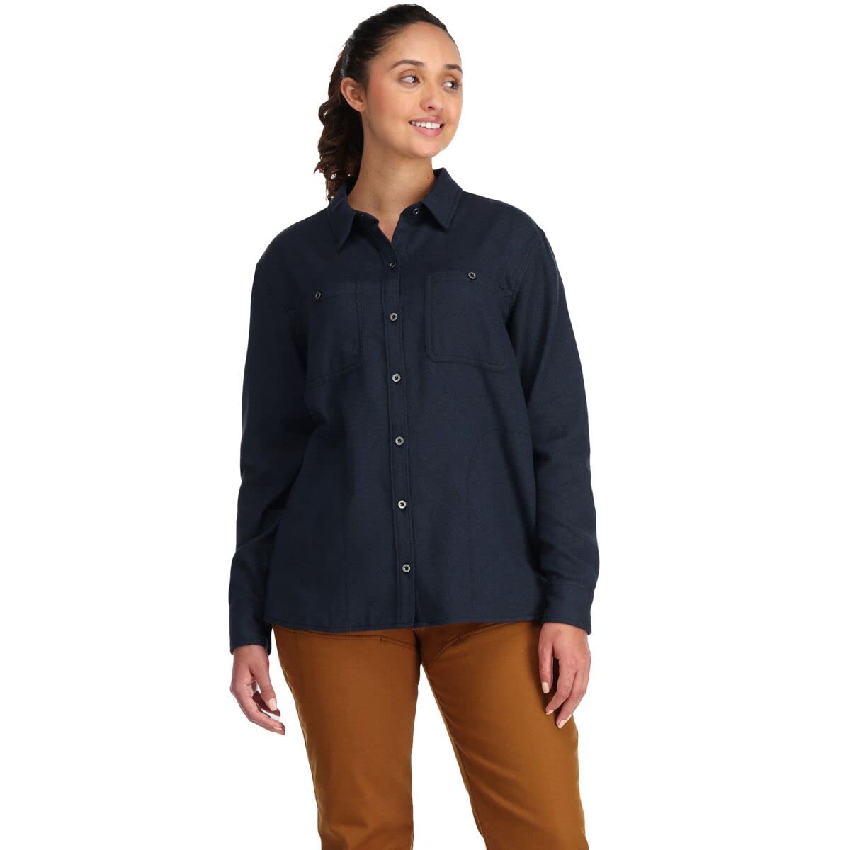 Women's Soft Plaid Flannel Shirt - Cozy Fall & Winter Layering Top for Casual Outfits and Outdoor Activities