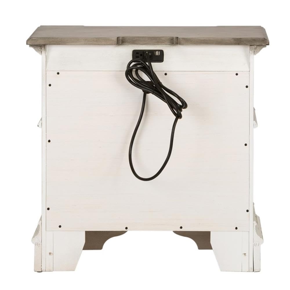 Liberty Furniture Industries Abbey Park 2-Drawer Nightstand with USB Charging Station - 30