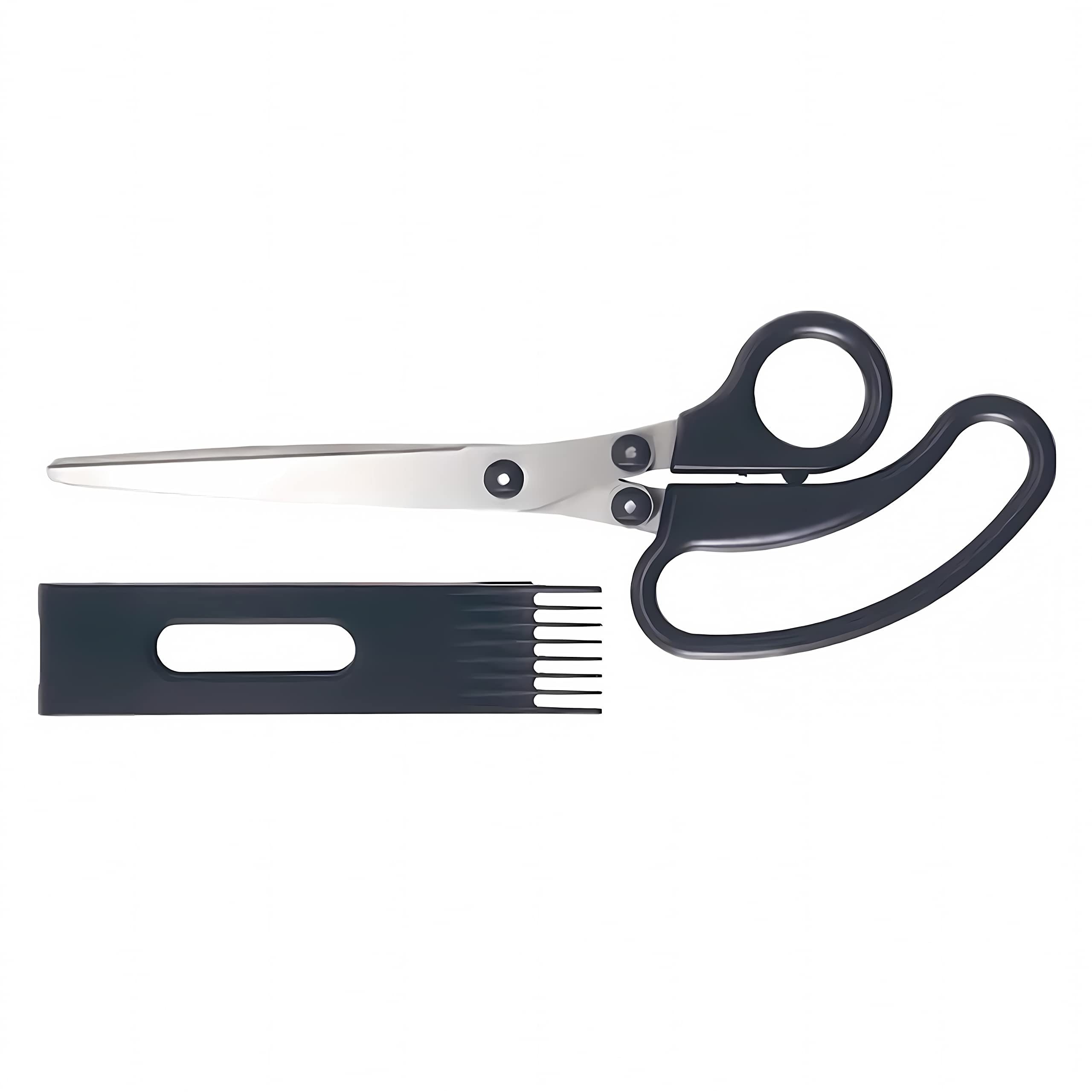 Sun-Star 7-Blade Shredder Scissors - 200mm Black Japanese Import - Perfect for Paper Crafting, Document Shredding & Office Use