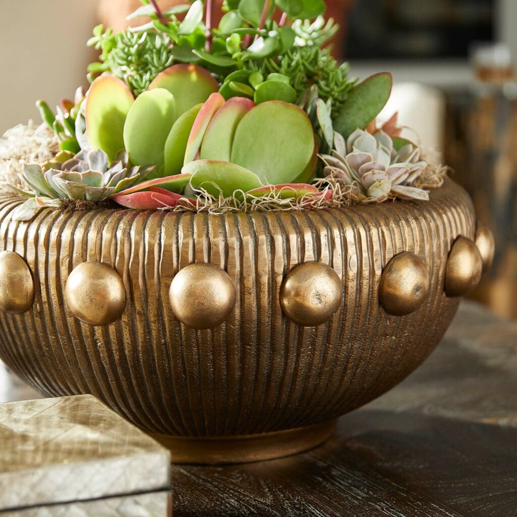 Cyan Design 11697 Batten Bowl - Antique Brass Decorative Bowl for Home Decor, Centerpiece, Tabletop Display, and Gift Giving