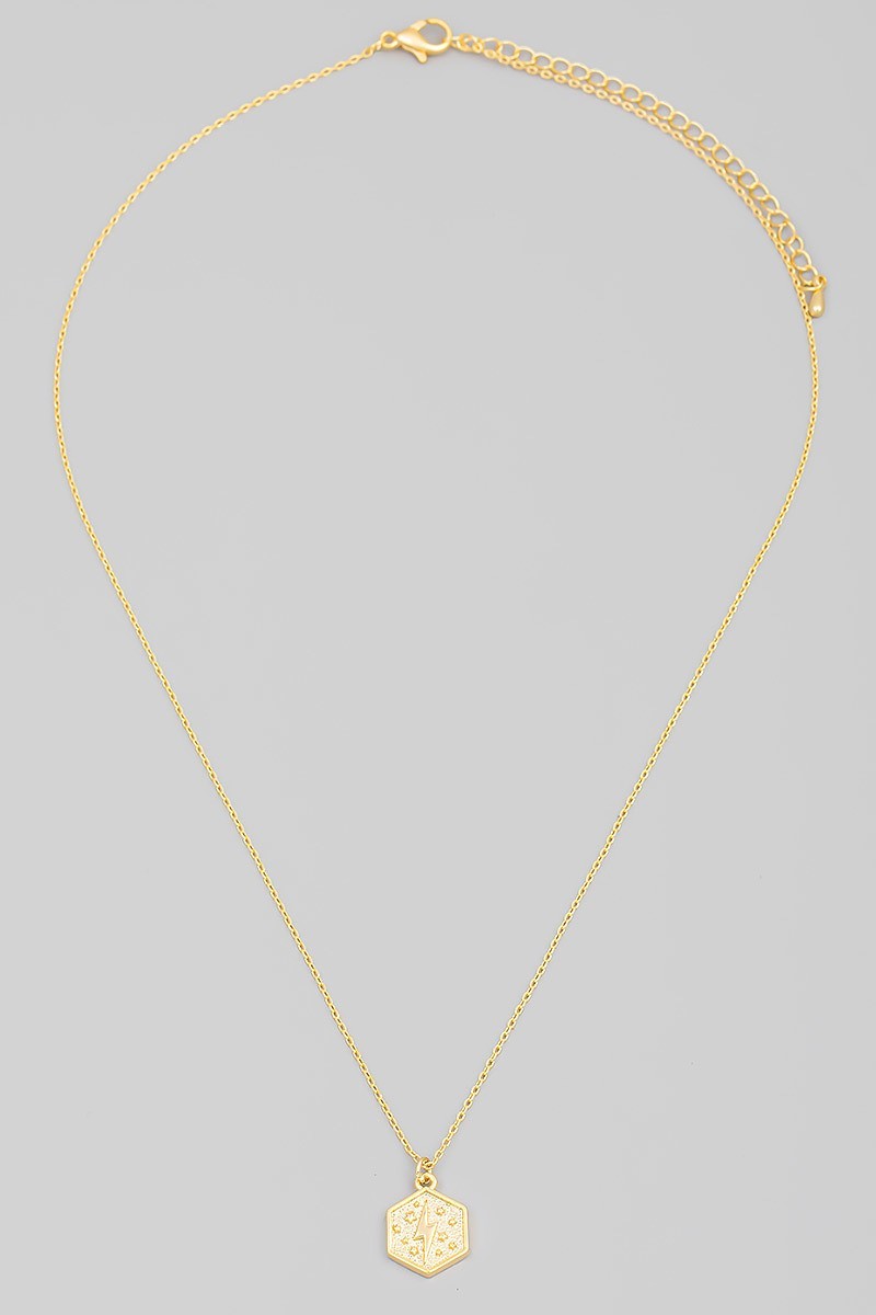 FMN133 Sterling Silver Lightning Bolt Pendant Necklace for Men & Women - Perfect for Gifts, Everyday Wear & Boho Fashion Jewelry