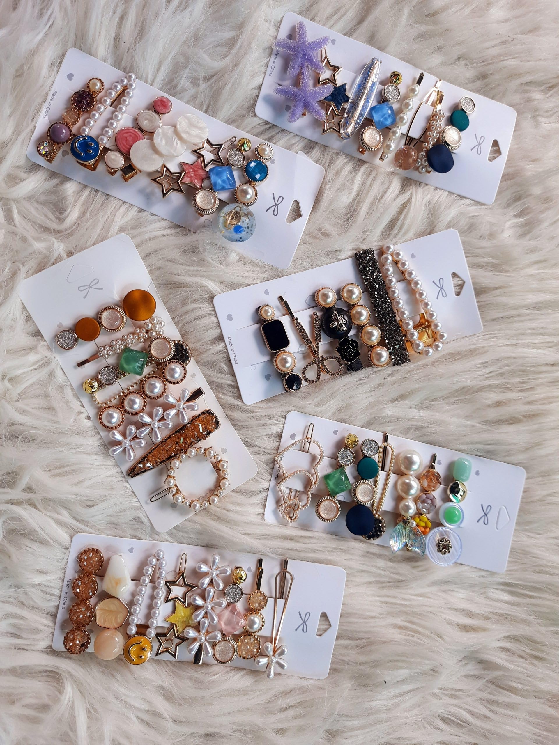 Stylish Geometric Hollow Metal Hair Clips for Women - Korean Pearl Barrettes & Hairpins for Girls | Perfect for School, Work, Parties & Everyday Hairstyling