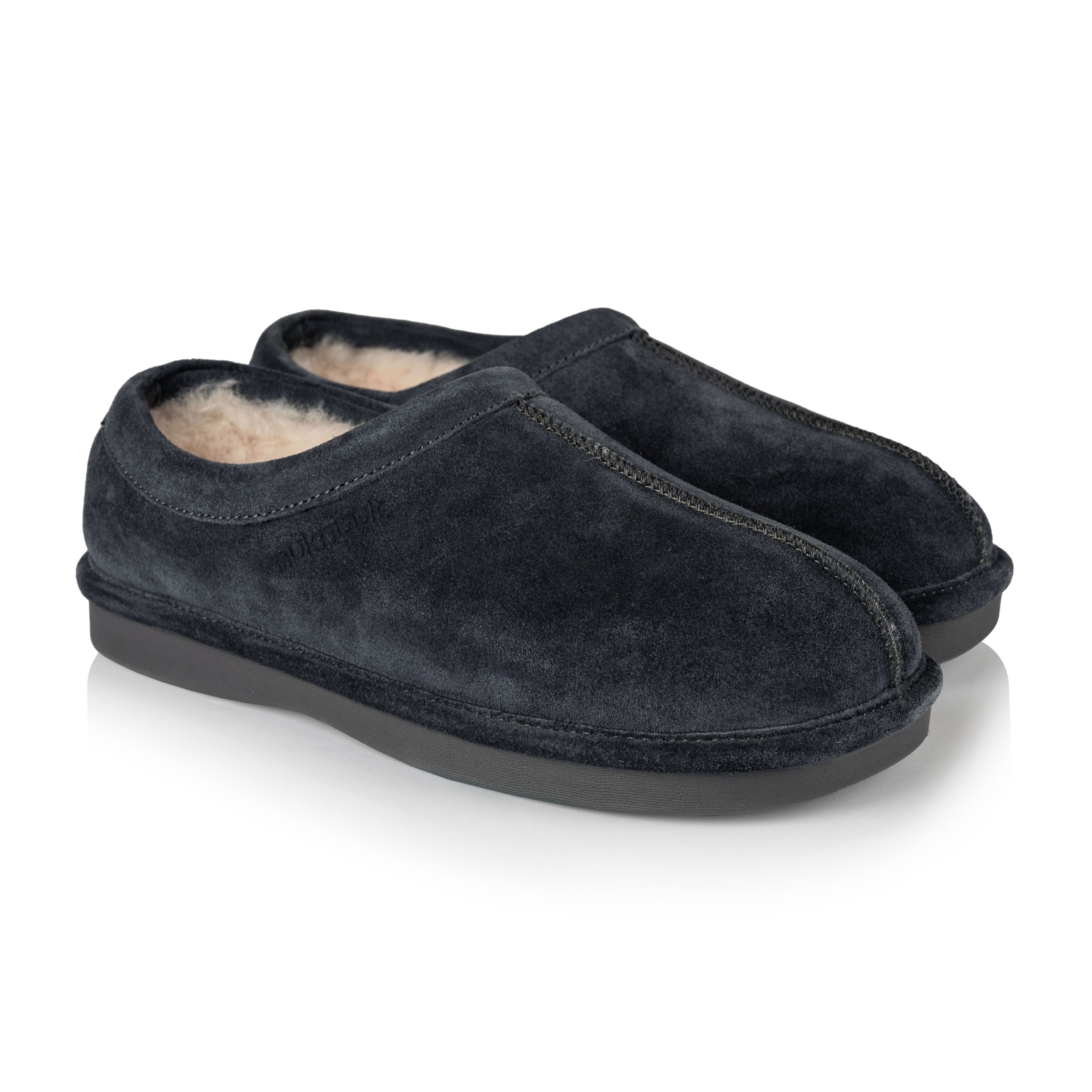 Thomas Men's Slippers - Soft Indoor/Outdoor House Shoes with Memory Foam - Comfortable Charcoal Gray Slippers for Relaxing at Home, Lounging & Backyard Wear