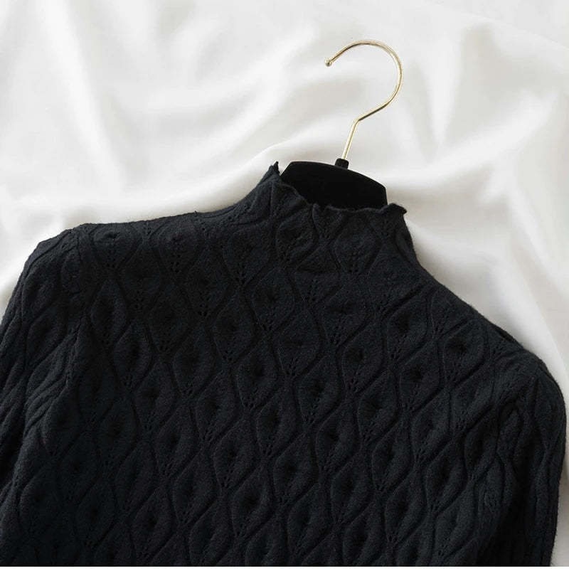 Luxury Cashmere Turtleneck Sweater for Women - Soft Warm Winter Pullover - Perfect for Office, Dating & Holiday Outfits