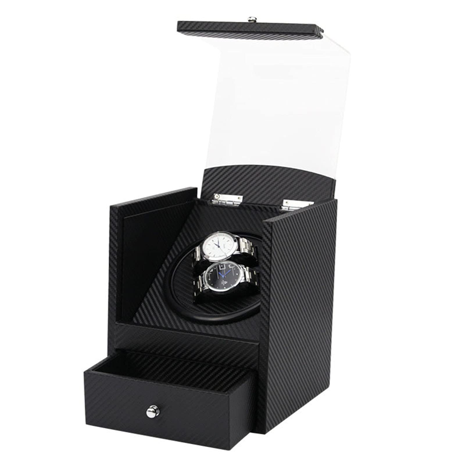 ZCL Automatic Mini 2+1 Watch Winder Box - Electric Rotating Winder for Mechanical Watches, Travel-Friendly Dustproof Luxury Storage Case for Watches & Jewelry | Perfect for Watch Collectors, Travel Storage & Display Cases