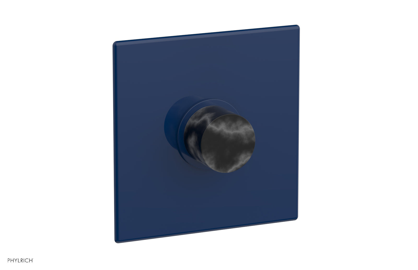 BASIC II 3/4 Thermostatic Shower Trim in Black Marble - Modern Bathroom Faucet for Luxury Spa Experience at Home