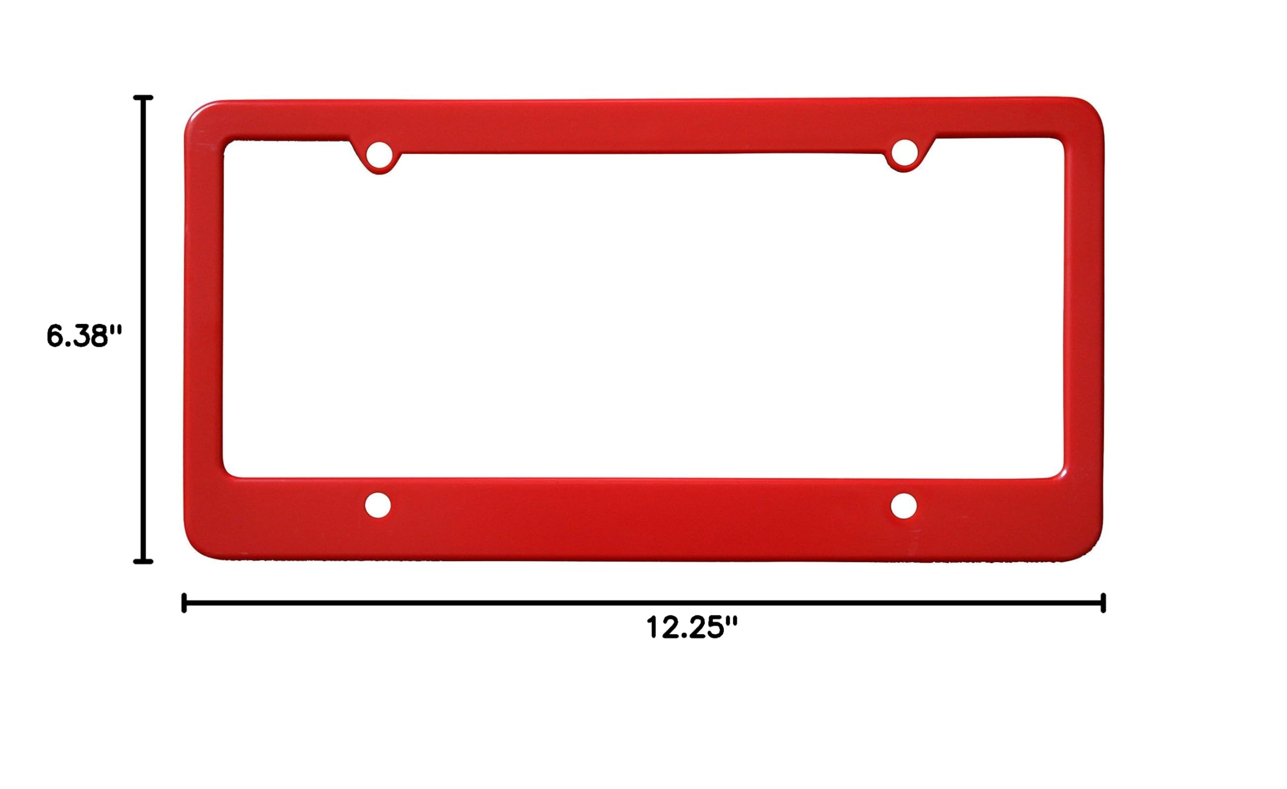 Durable Red Plastic License Plate Frame - Rustproof & Weather Resistant for Cars, Trucks & SUVs - Perfect for Customizing & Protecting Your Vehicle
