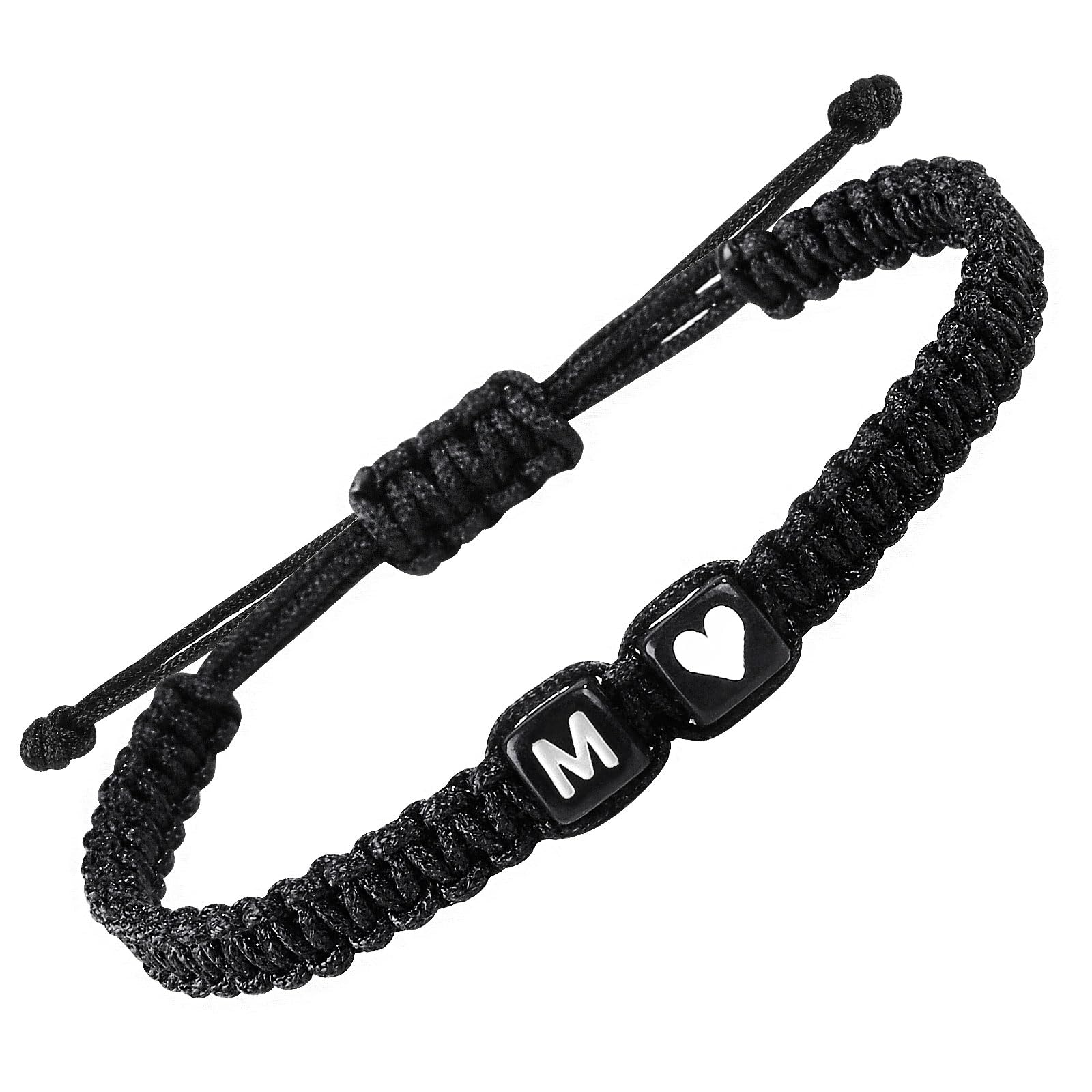 Personalized Initial Couple Bracelets for Men & Women - Matching Anniversary Gifts for Him & Her, Long Distance Relationship Gifts, Birthday Present for Boyfriend, Husband or Son - Perfect for Couples, Engagements & Romantic Occasions