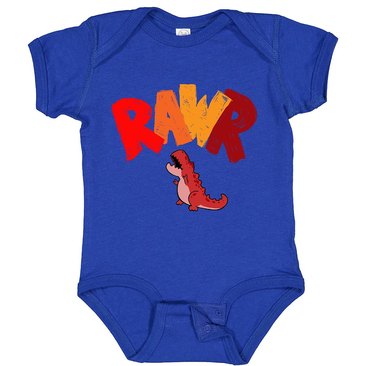 Inktastic Lil' Red Tyrannosaurus Rawr Baby Bodysuit - Cute Dinosaur Onesie for Infants & Toddlers - Perfect for Birthday, Photo Shoots & Playtime