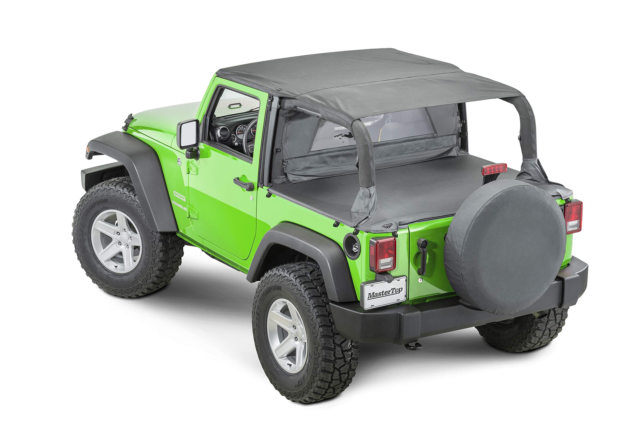 MasterTop Windshield Header Compatible with 2007-2018 Jeep Wrangler JK 2 & 4 Door Models | Summer Soft Top Installation Essential (Excludes MasterTop Mesh Tops) | Fits All Brand Soft Tops | Part #14700001 | Perfect for Off-Roading & Summer Driving Adventures