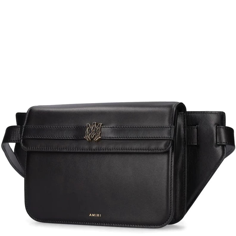 AMIRI Black Leather MA Clutch Crossbody Bag for Women - Stylish Designer Handbag for Evening Parties, Date Night & Special Occasions