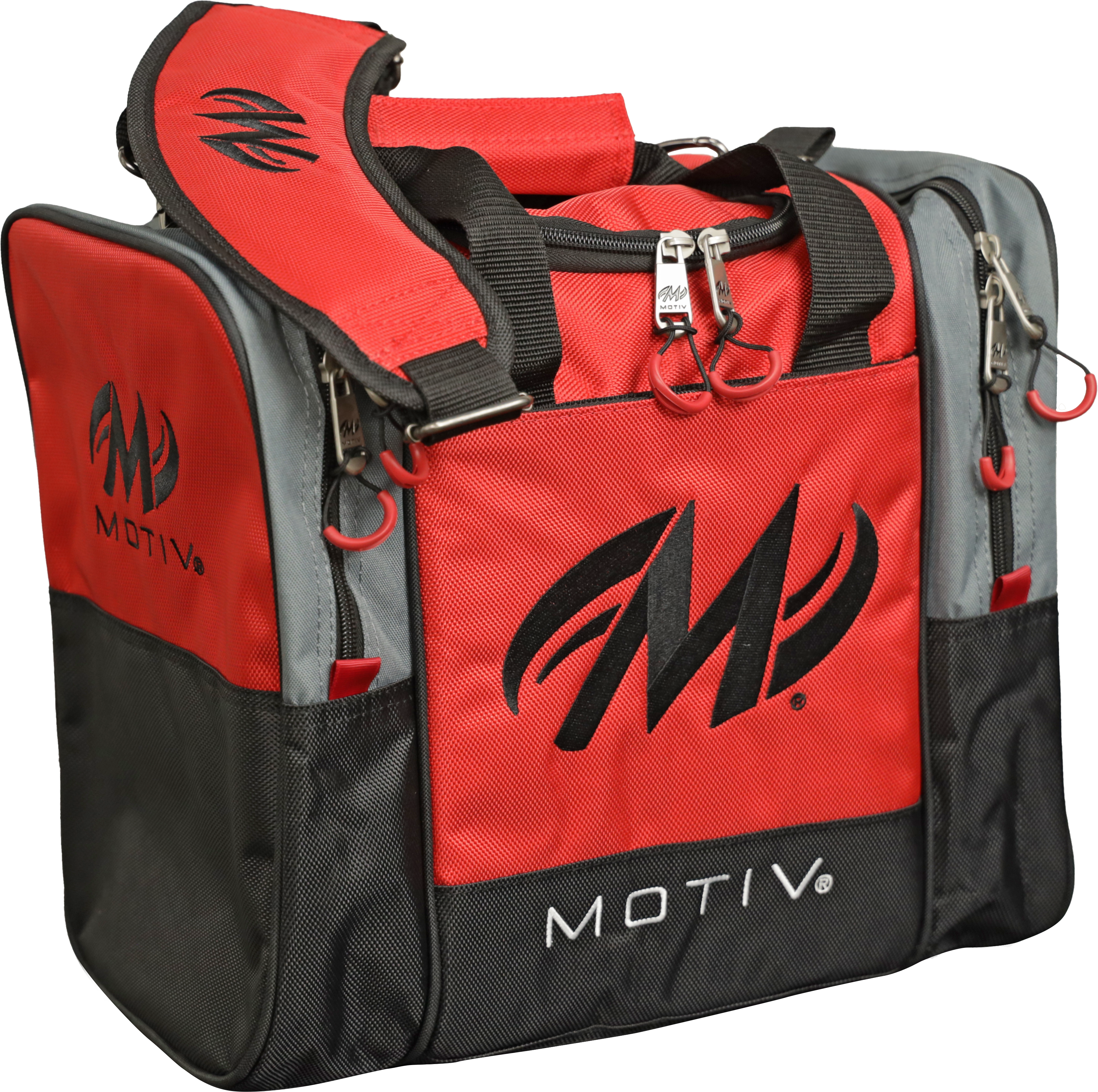 Motiv Shock 1 Ball Single Tote Fire Red Bowling Bag - Lightweight & Durable Bowling Accessory for League Play & Practice Sessions - Perfect for Men & Women Bowlers
