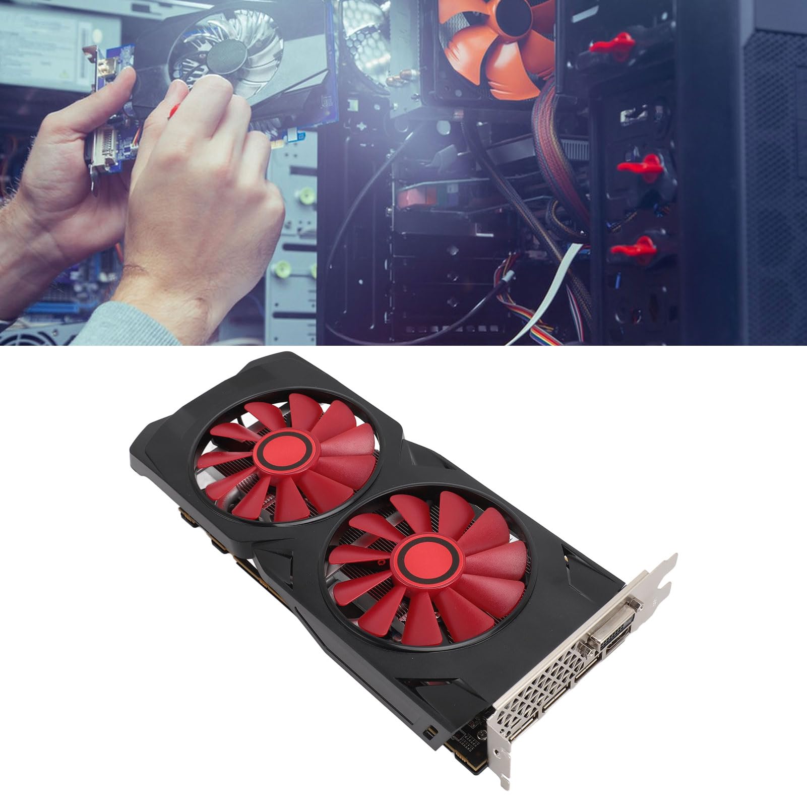 Annadue RX580 8GB GDDR5 256-bit Gaming Graphics Card - 1380MHz Core Clock, PCI Express 3.0 x16 - Perfect for 1080p Gaming, Video Editing & Cryptocurrency Mining