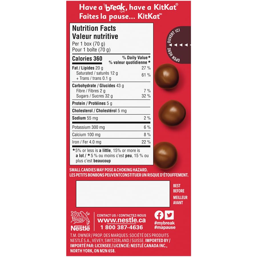 Kit Kat Pops Milk Chocolate Snacks - 70g/2.47oz (Pack of 3) - Crunchy Wafer Candy Bites - Perfect for Office Snacks, Party Favors & Gift Baskets - Shipped from Canada