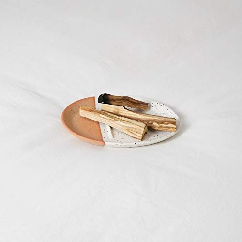 Bursera Terracotta Collection - Palo Santo Holder, Ceramic Bowl & Oval Plate Set for Home Decor | Aromatherapy, Meditation & Dining Accessories